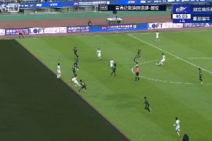 海牛1-1浙江！韋林頓單刀破門，邊裁認定越位，但VAR改判不越位