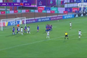追回一球！曾屹婕任意球直接破門，中國女足仍然2-5落后美國女足