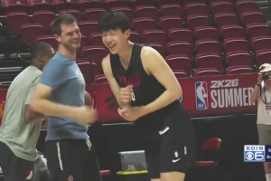 利好！此前楊瀚森和主教斯普利特打成一片！早已處成哥們了