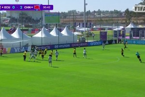 陳睿琳小角度破門！U17中國女足3-0領(lǐng)先厄瓜多爾