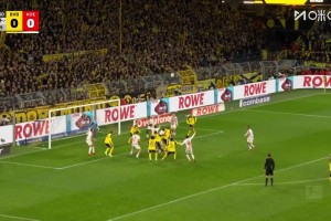 讀秒絕殺！多特角球機會，拜爾禁區(qū)凌空掃射破門