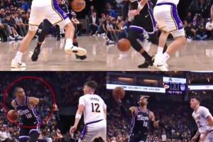 侮辱性極強(qiáng)！威少變向一步過掉拉拉維亞，還調(diào)戲看他一眼