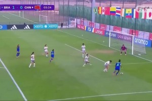開局不利！開場(chǎng)3分鐘U17女足先丟一球，0-1落后巴西！