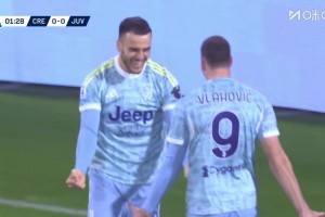 尤文夢(mèng)幻開局！科斯蒂奇開場(chǎng)2分鐘閃擊得手！