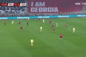 格魯吉亞禁區(qū)內手球送點！奧亞薩瓦爾主罰命中！